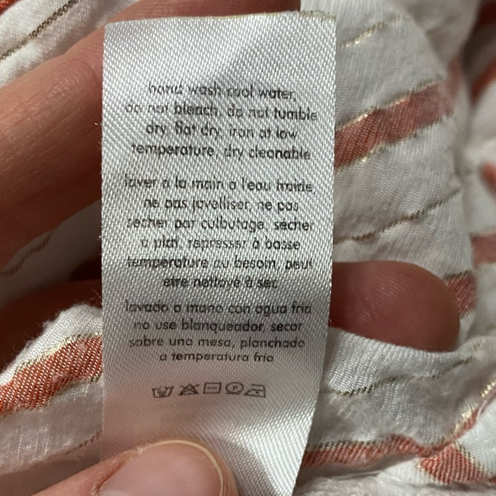 Onia Striped Button Down Swim Cover Up Small Shirt Dress Beach Resort White Red - Picture 9 of 13